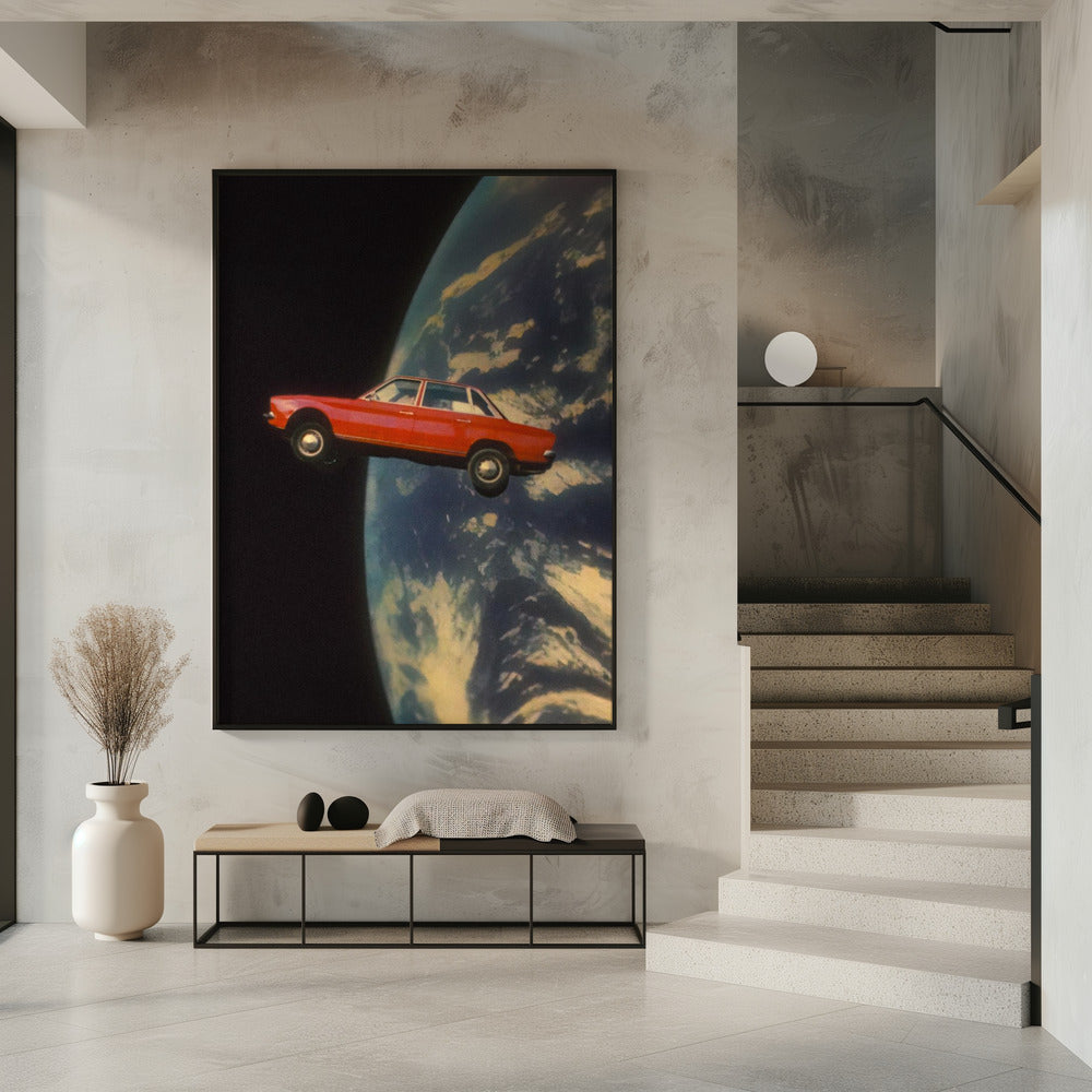Fliegendes Raumauto | Poster