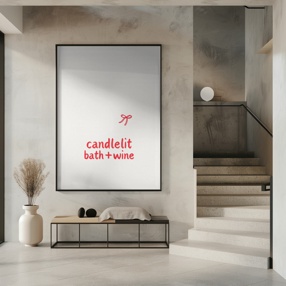Bad bei Kerzenschein + Wein | Poster