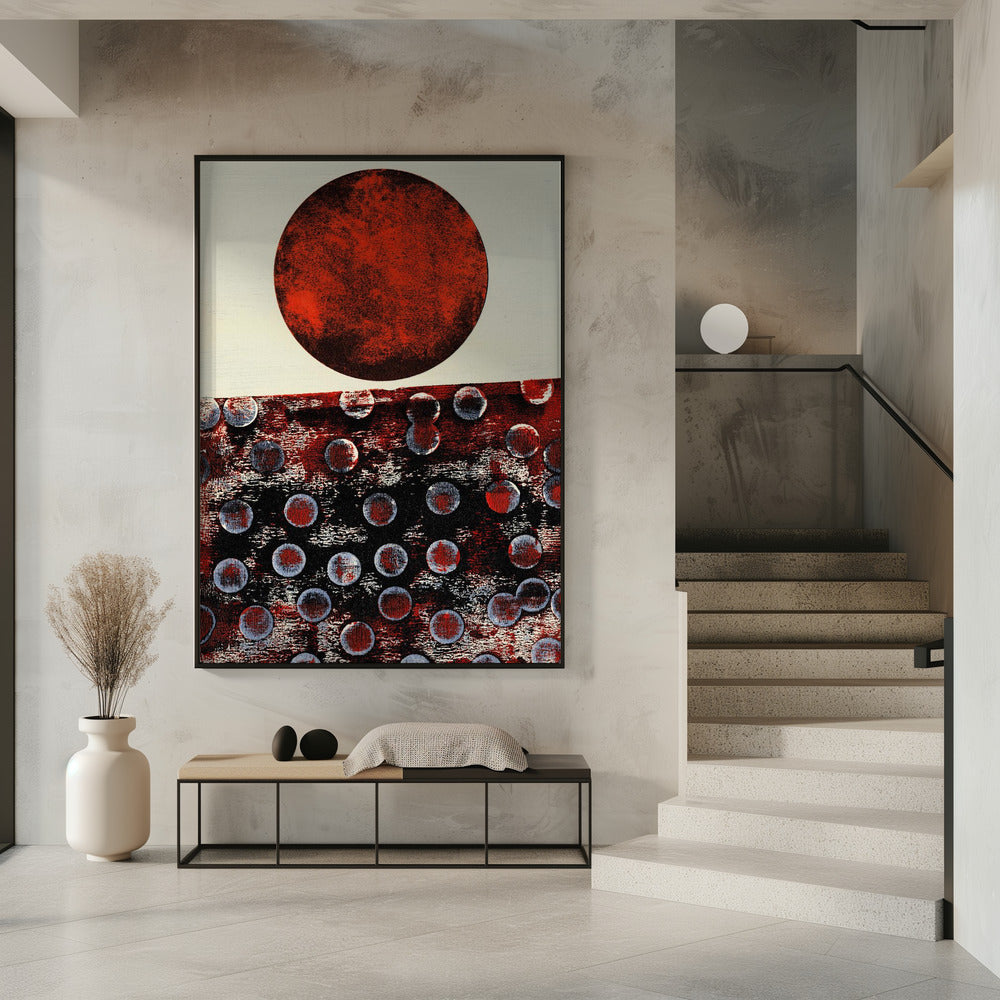 Abstraktes Kunstwerk mit geometrischer Komposition | Poster