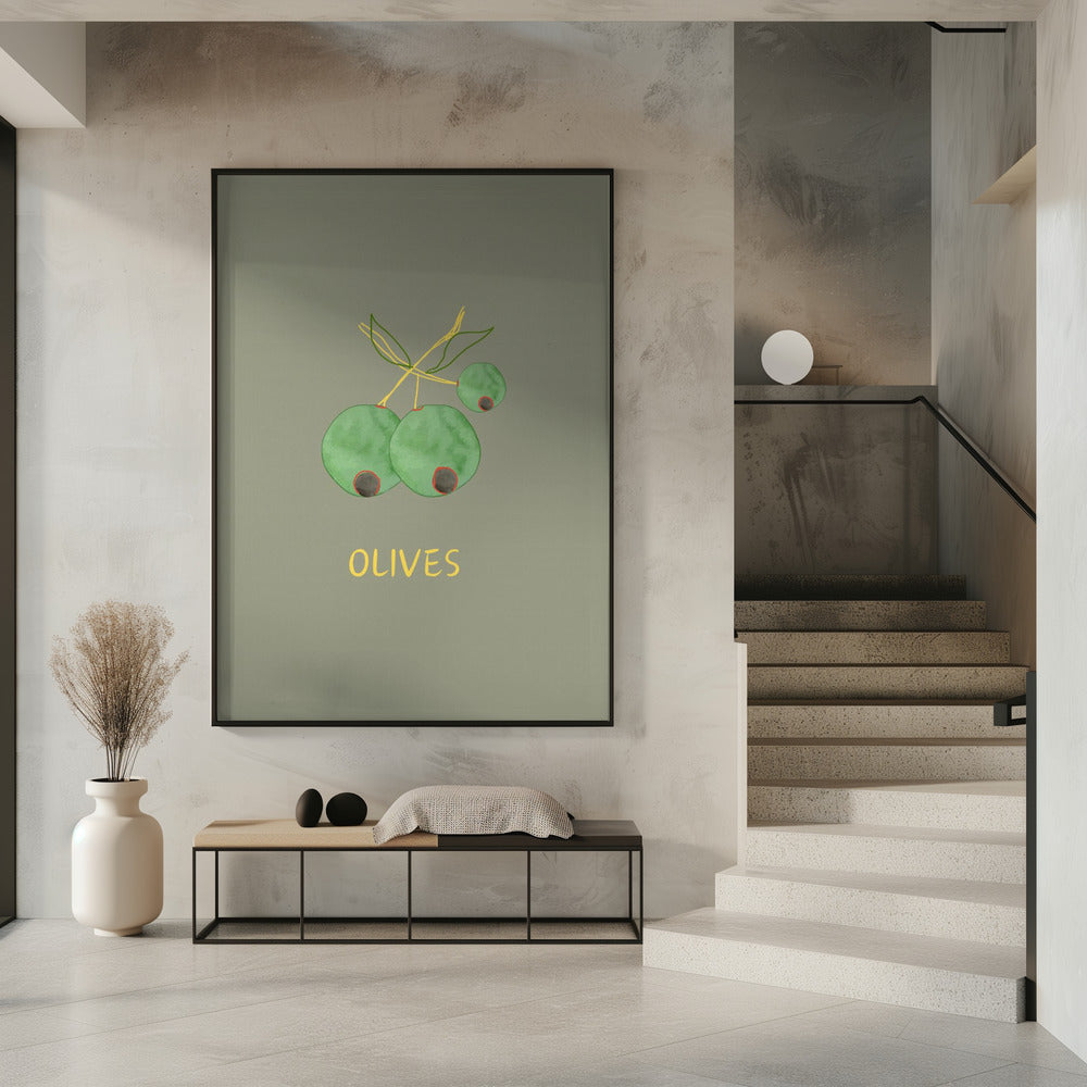 Oliven in Grün | Poster