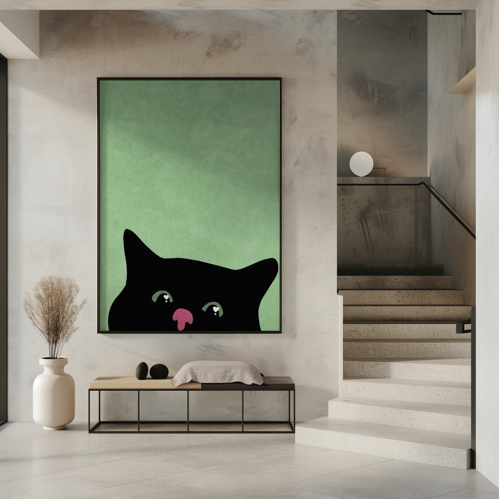 Neugierige Katze | Poster