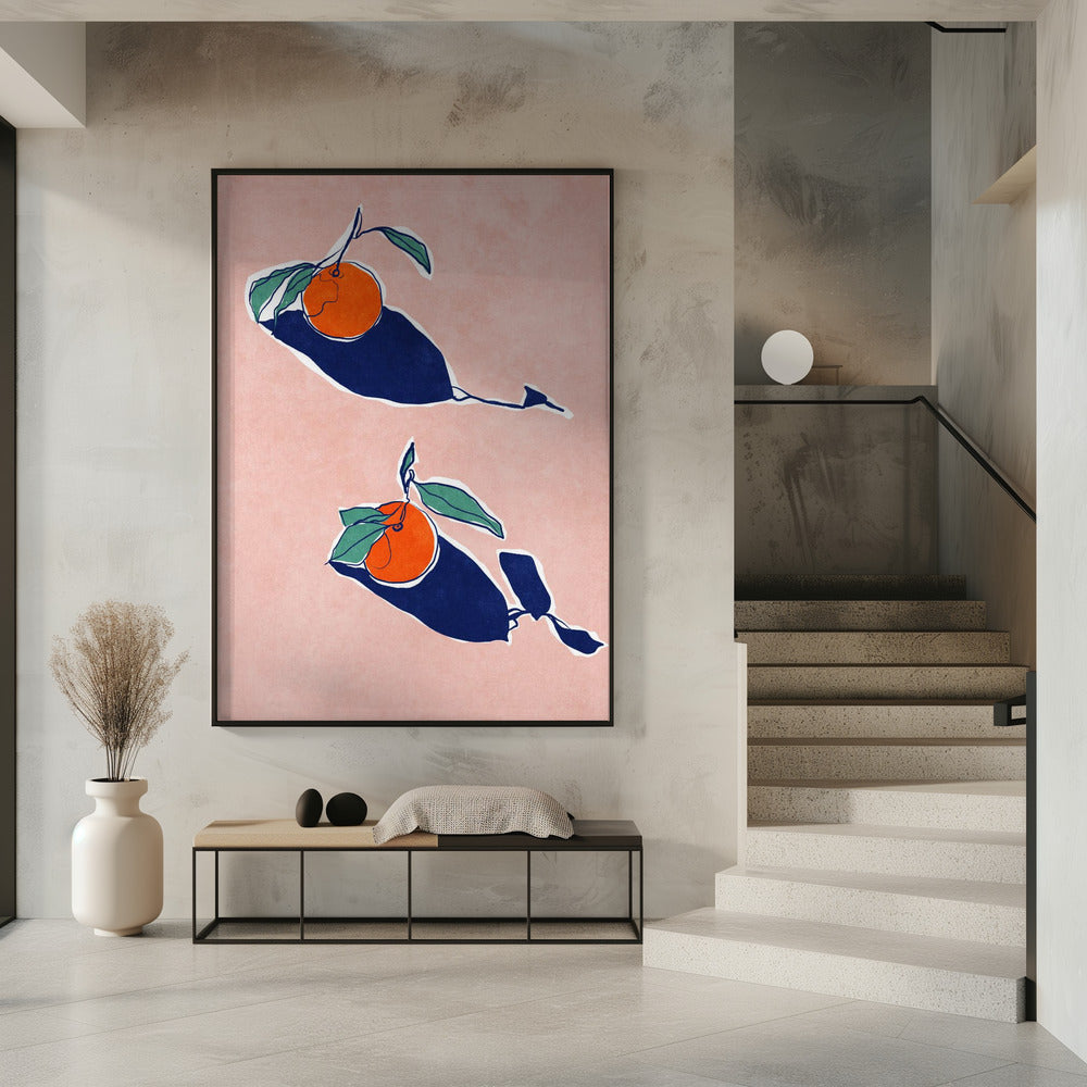 Abstrakte Orangen | Poster