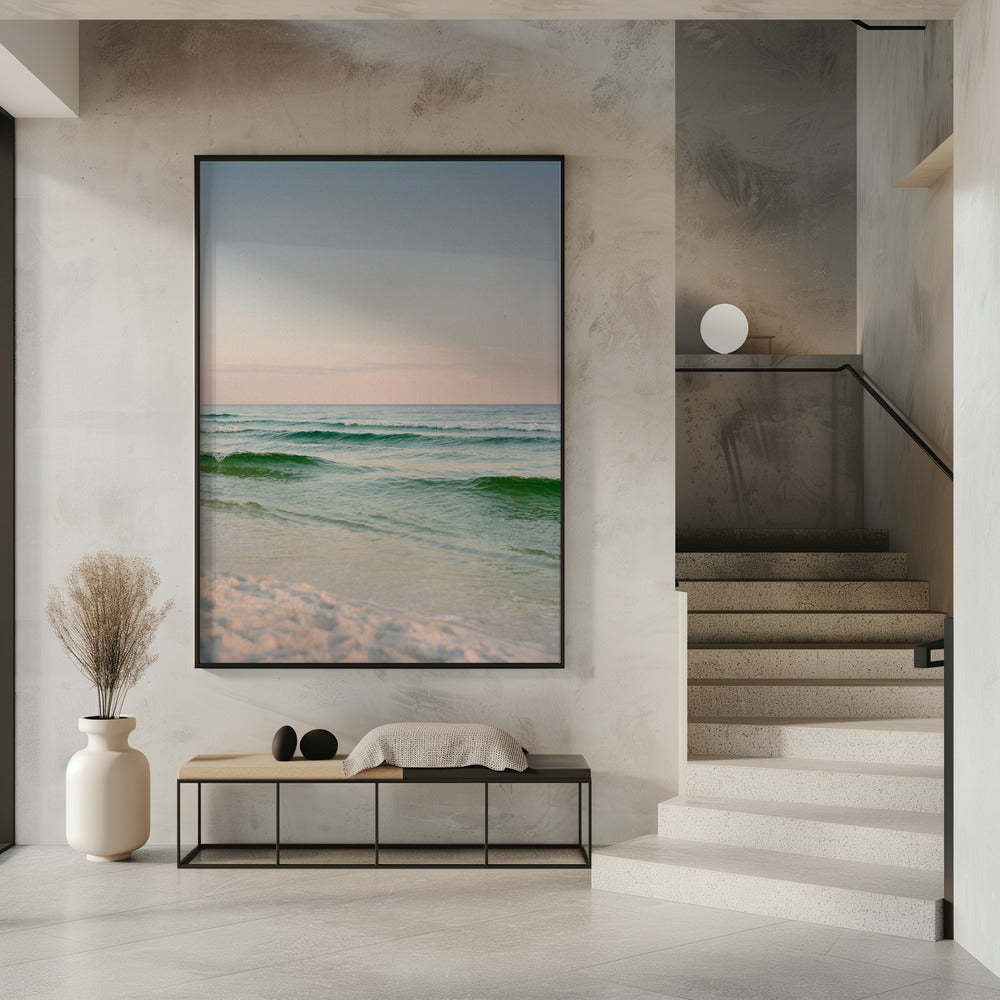 Pastellfarbener Ozean-Sonnenuntergang V | Poster