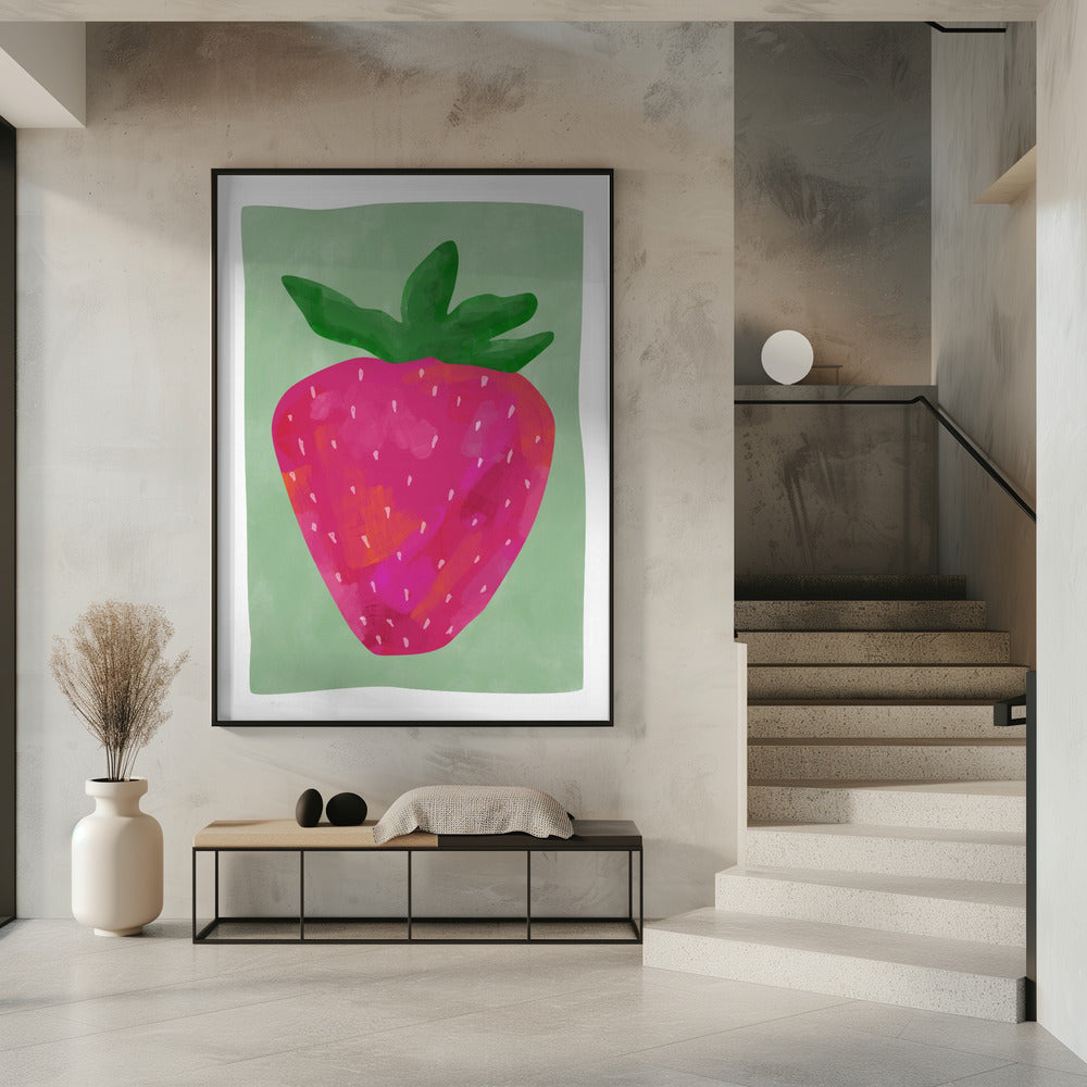 Lebendige Erdbeere | Poster