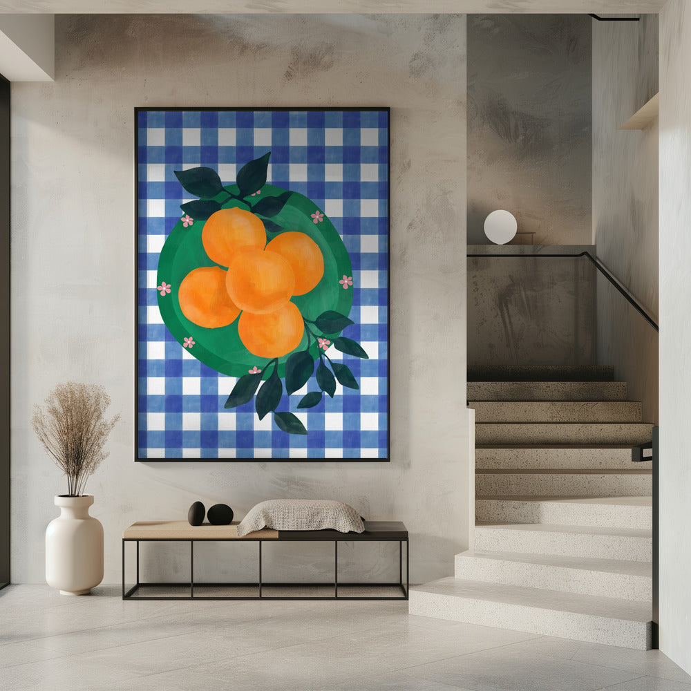 Karierter Zitrus-Charme | Poster