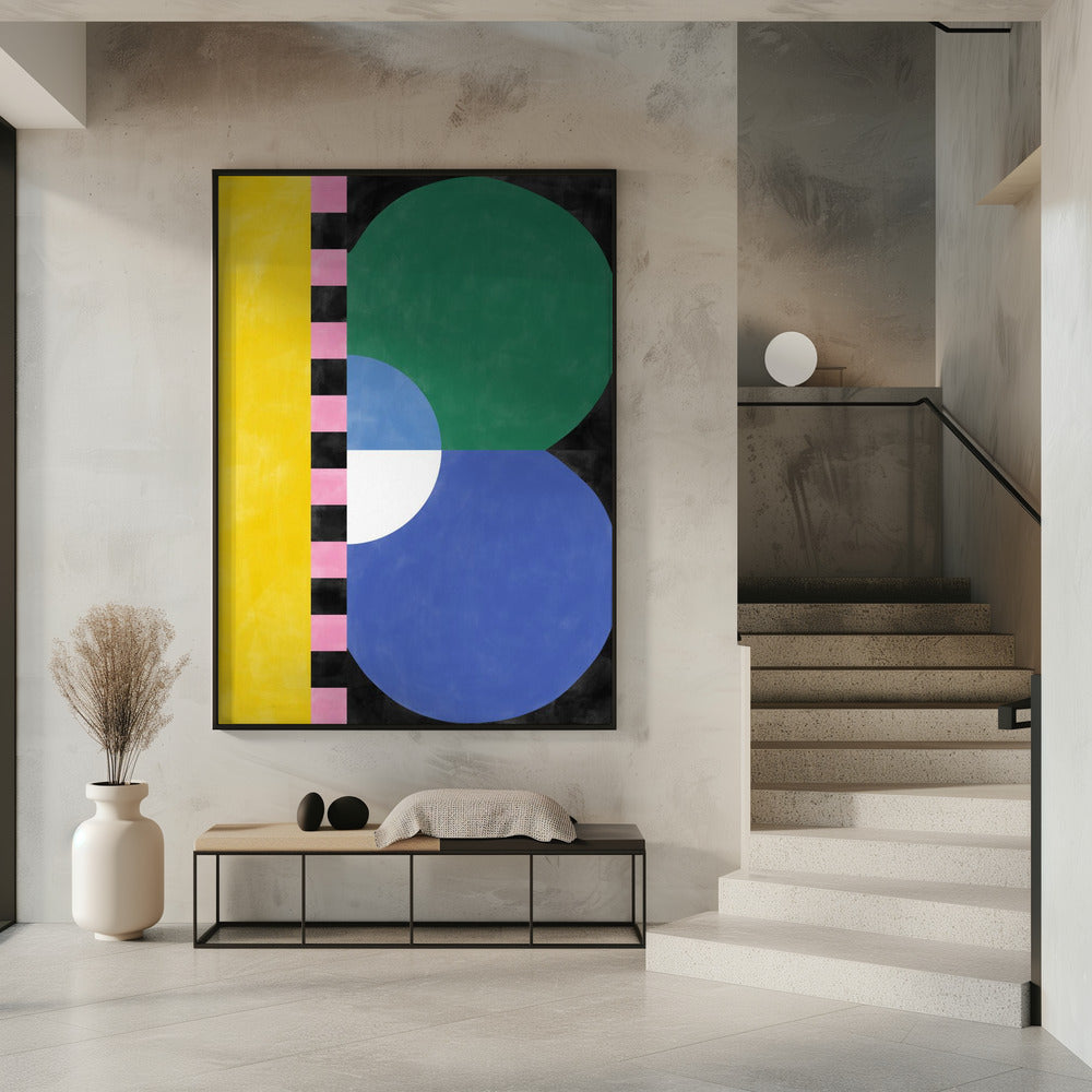 Bunter Geometrieblock und Formen | Poster