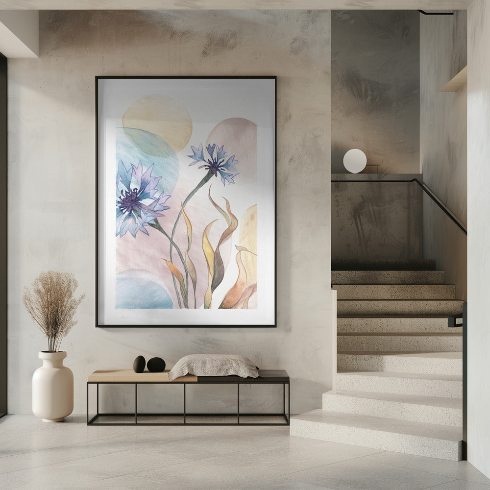 Aquarell Kornblumen | Poster