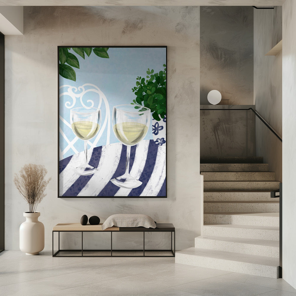 White wine under the tree | Poster