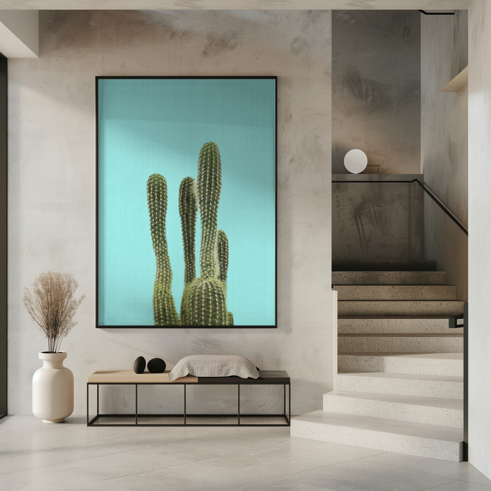 Turquoise Cactus | Poster
