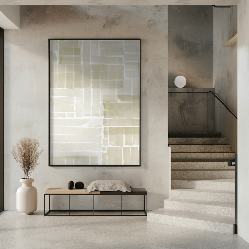 Neutrales Tangle Grid 2 | Poster