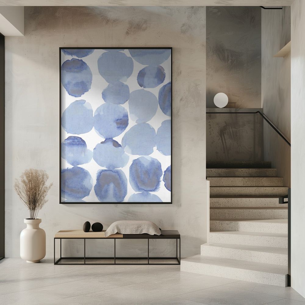 Blue Violet Gris Watercolour 1 | Poster