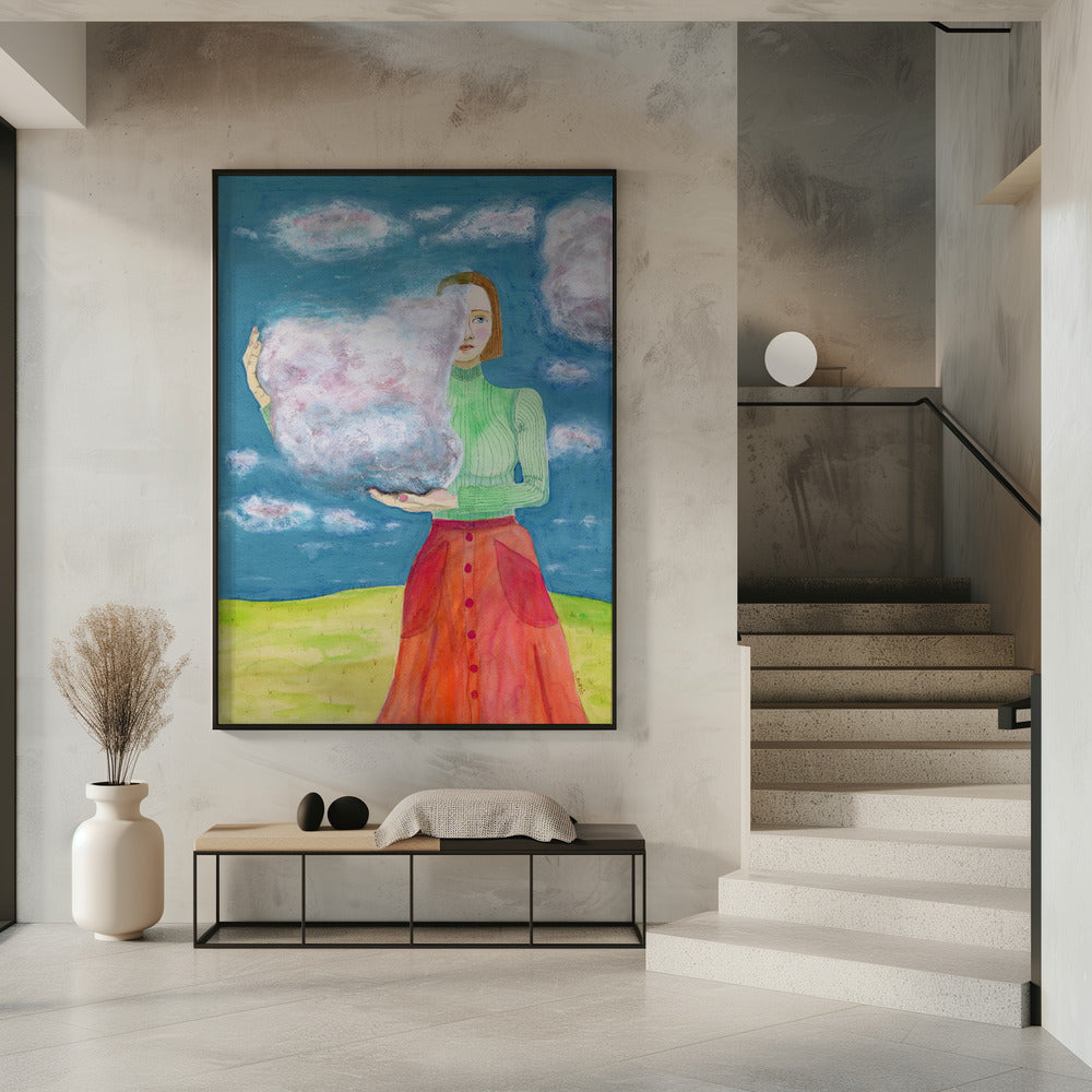 Kopf in den Wolken | Poster