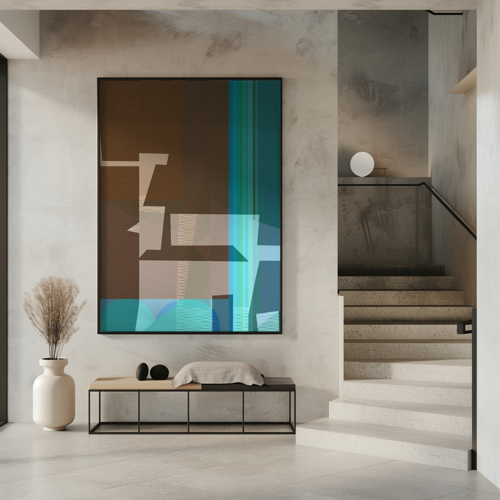 Braun Blau Gewebt 1 | Poster