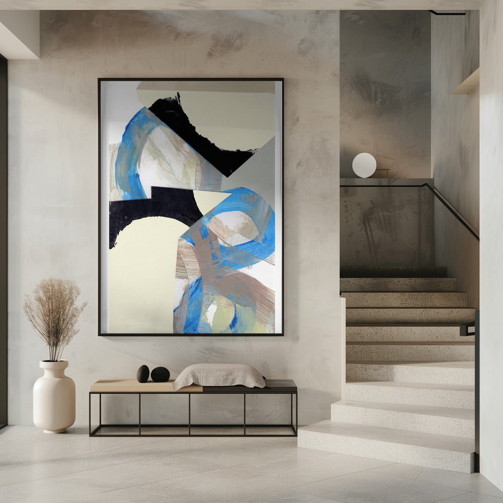 Blue Neutral Beige Black 1 | Poster