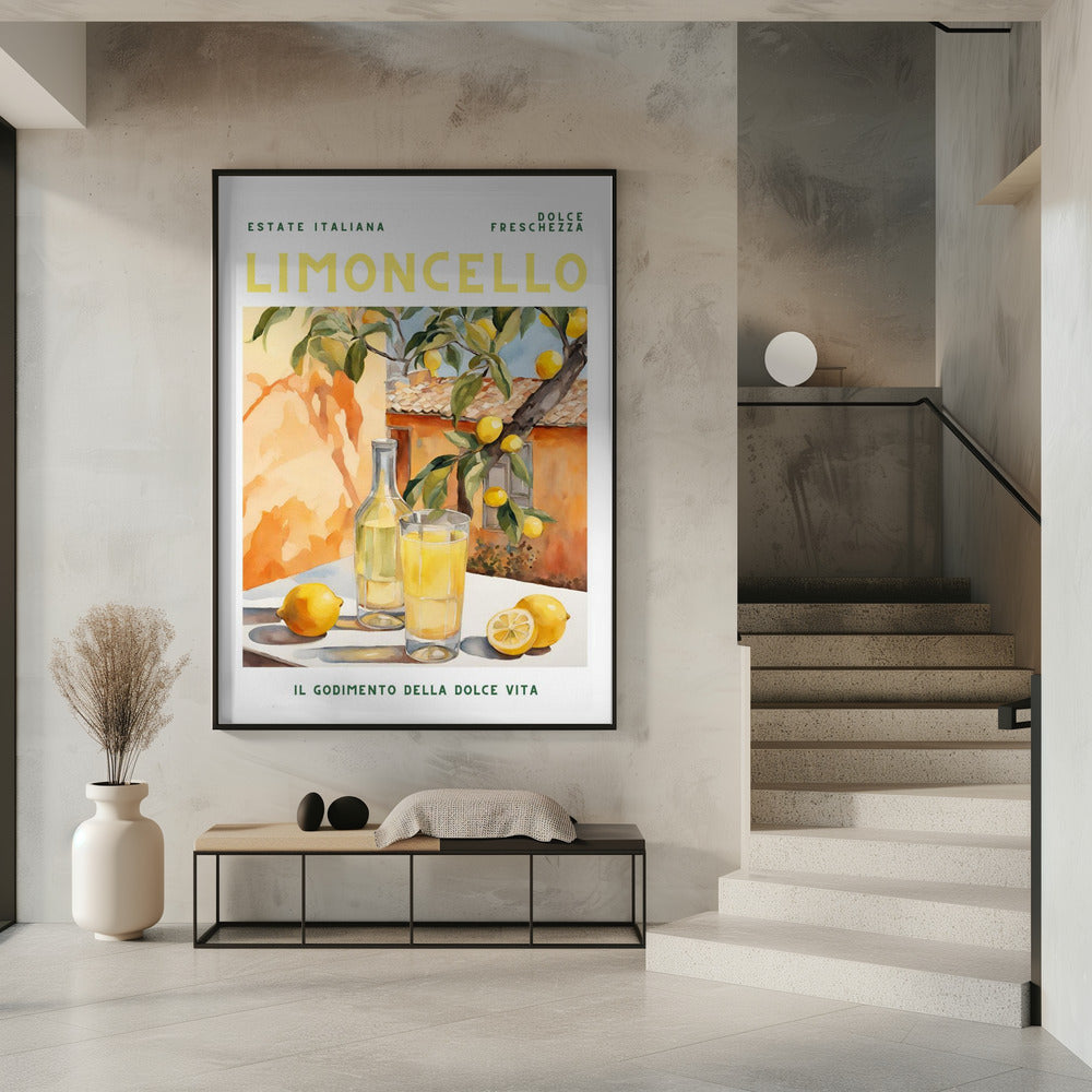 Limoncello, Aquarell, Frisch | Poster