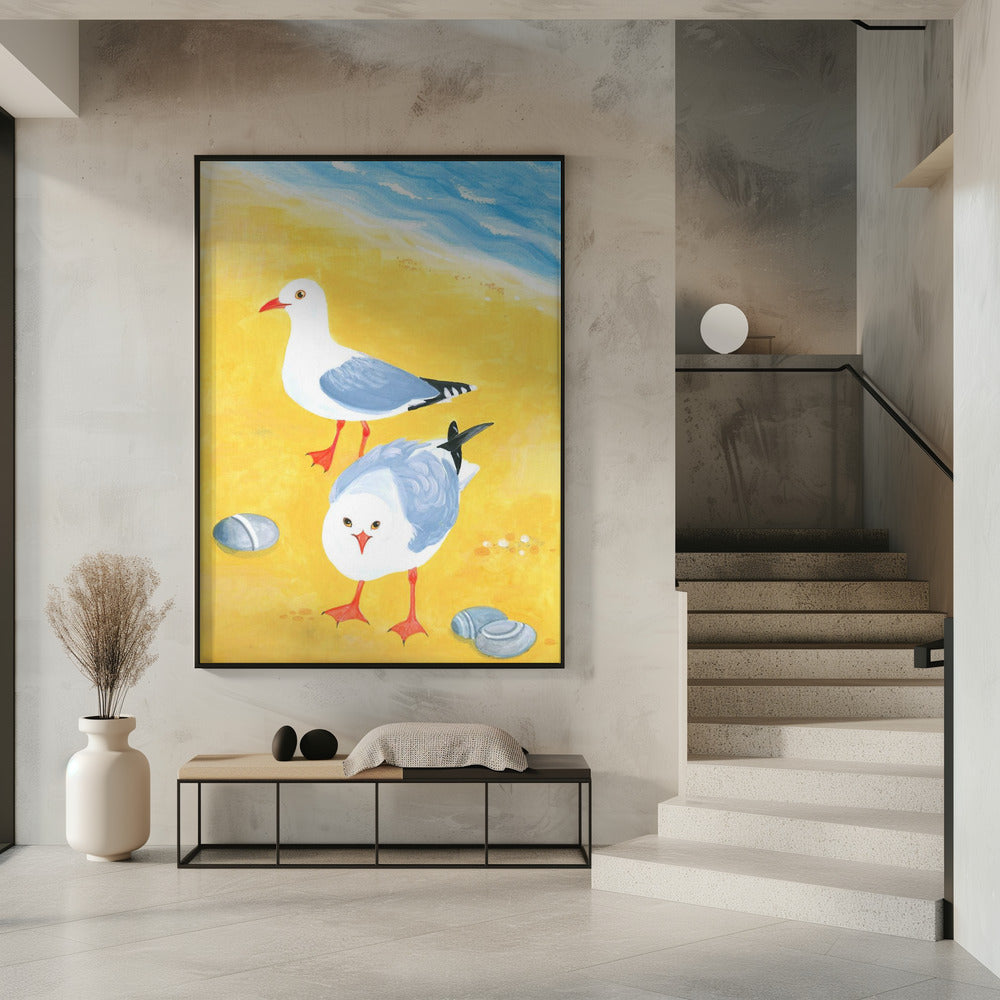 Möwen am Meer | Poster