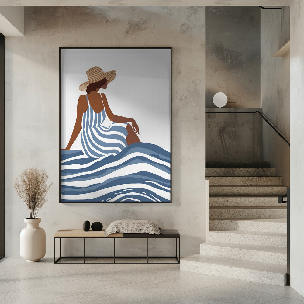 Das Mädchen im gestreiften Kleid | Poster