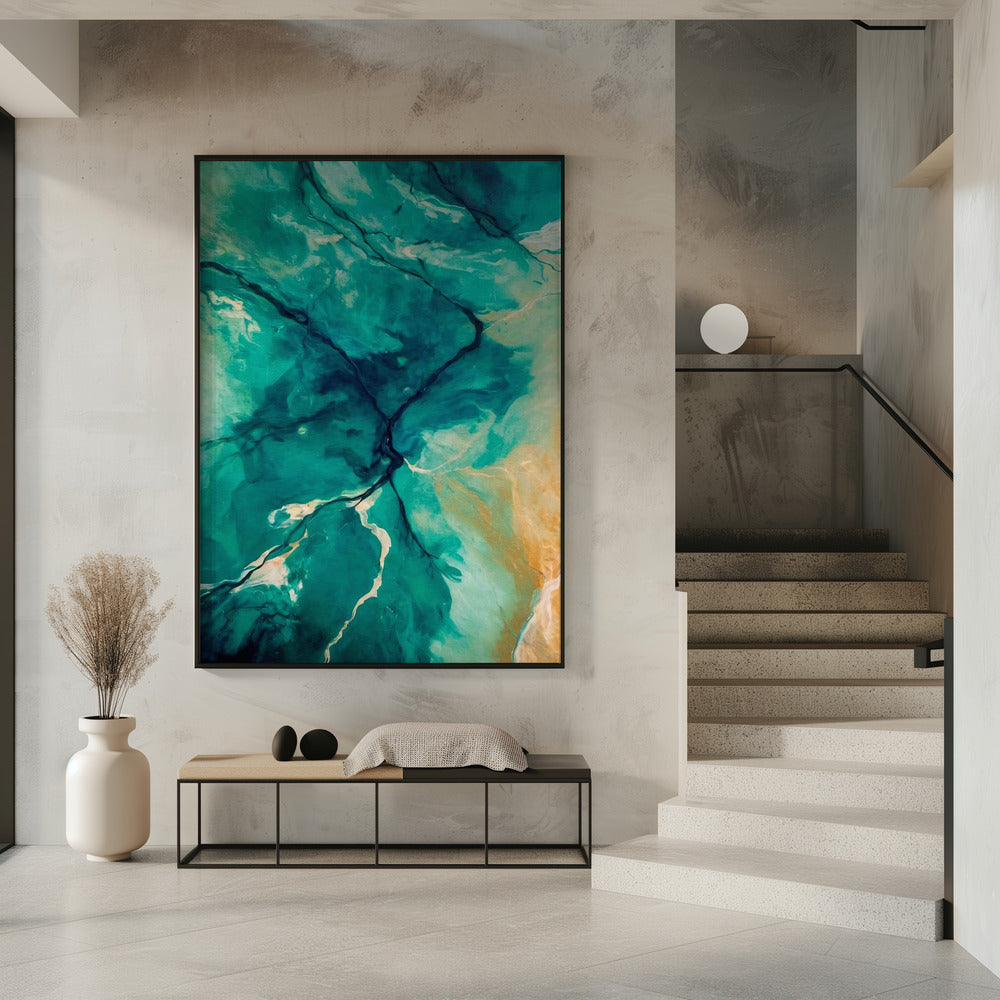 Luftlandschaften und fließendes Wasser | Poster
