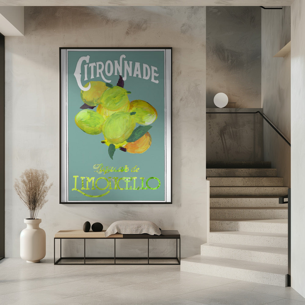 Citronnade Limoncello auf Blau | Poster