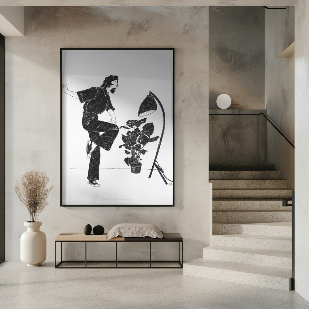 Jlr Dancingathome4 Schwarzweiß-Kopie | Poster