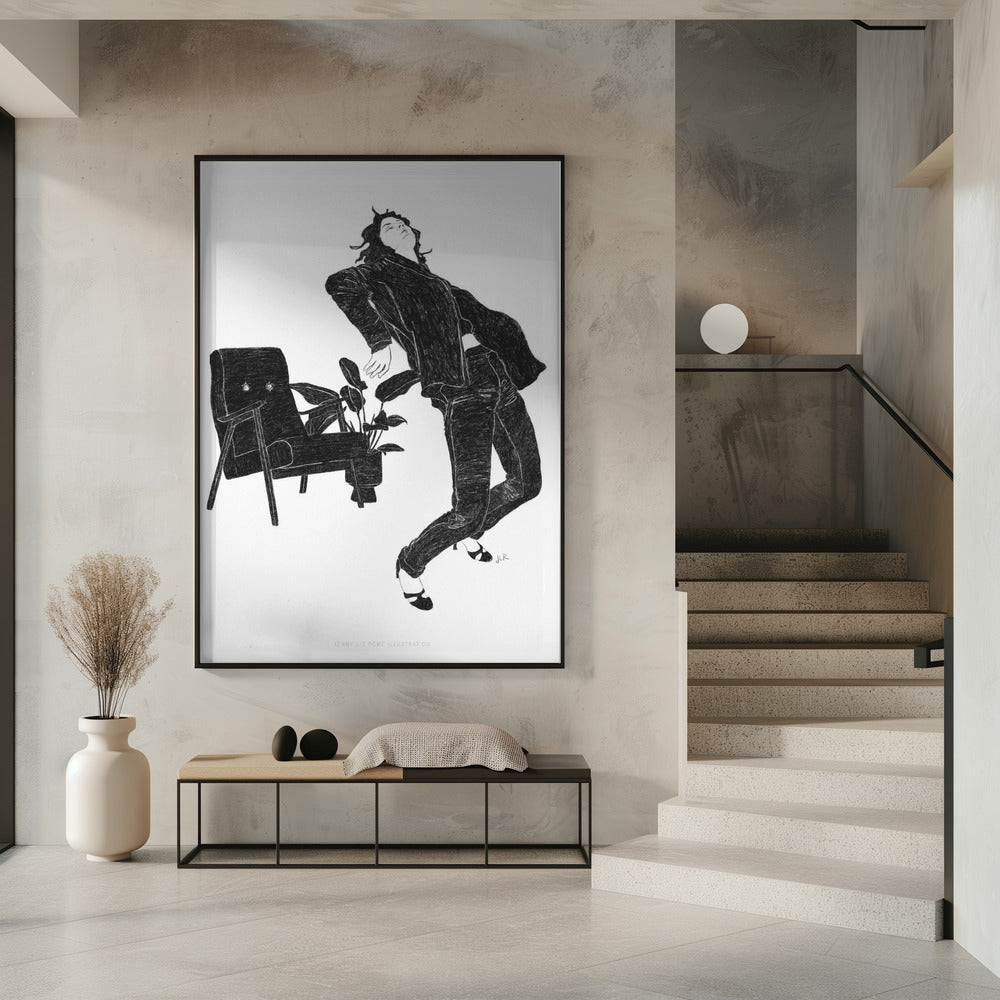 Jlr Dancingathome6 Schwarzweiß-Kopie | Poster