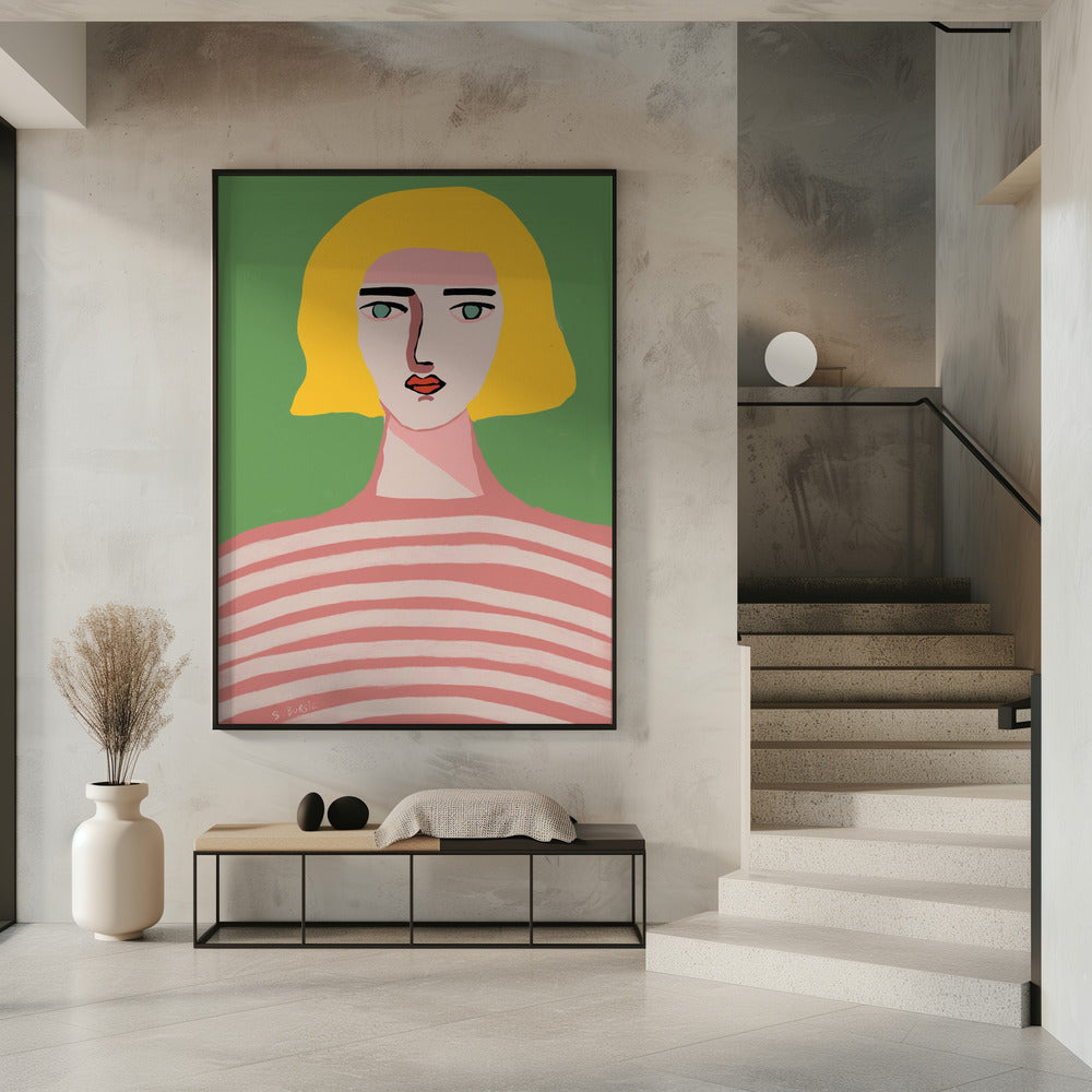 Dame mit blonden Haaren | Poster