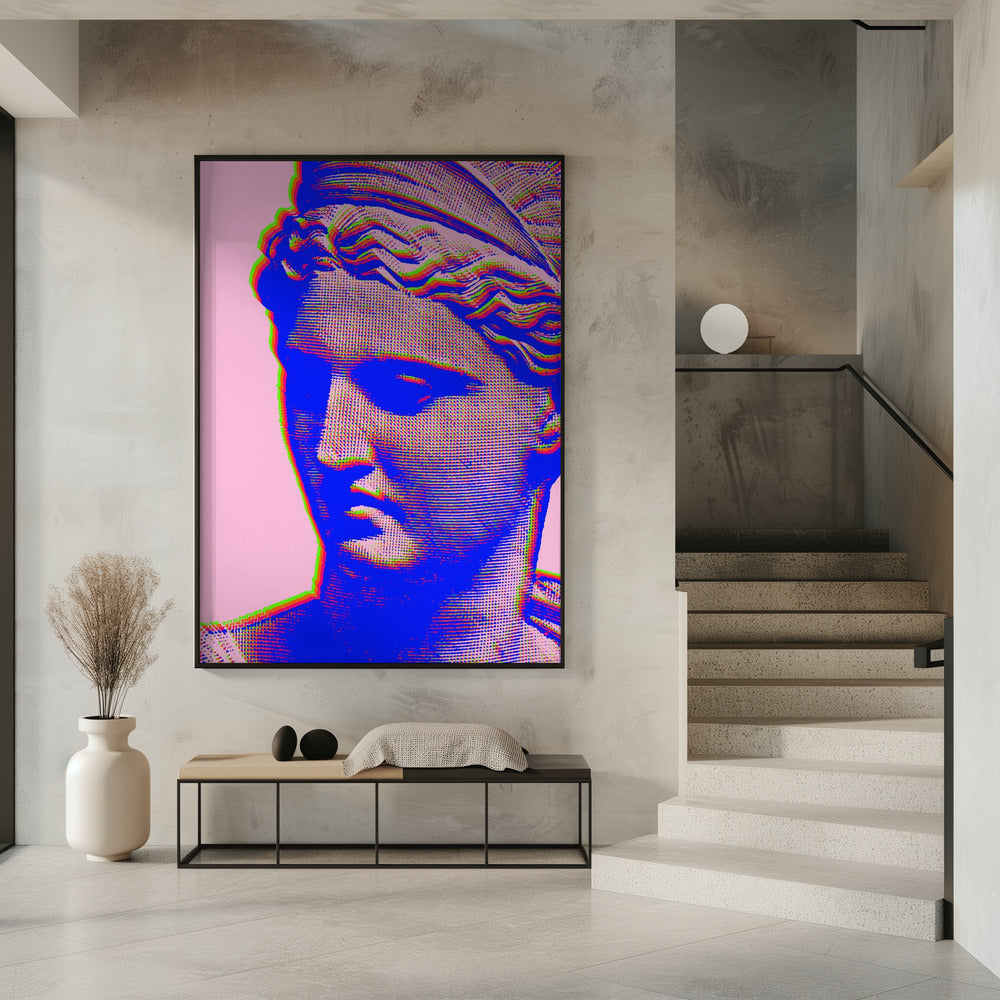 Vibrant Glitch Bust | Poster