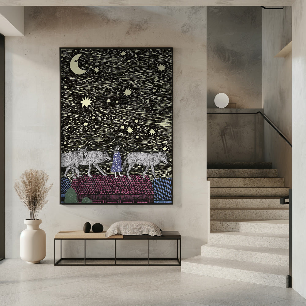 Mädchen mit Wölfen | Poster