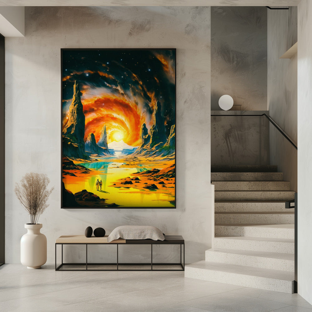 Romantischer Weltraumspaziergang | Poster