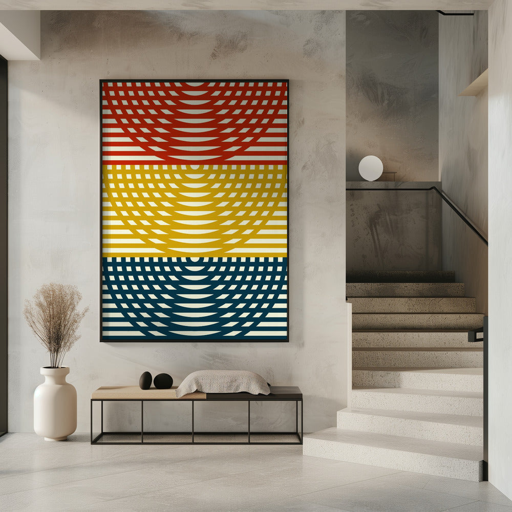 Dreifarbige Wellen | Poster