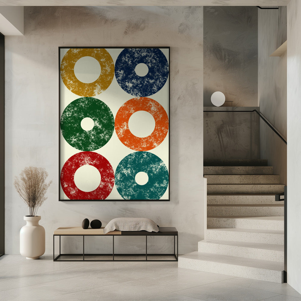 Bunte Kreise Reihe | Poster