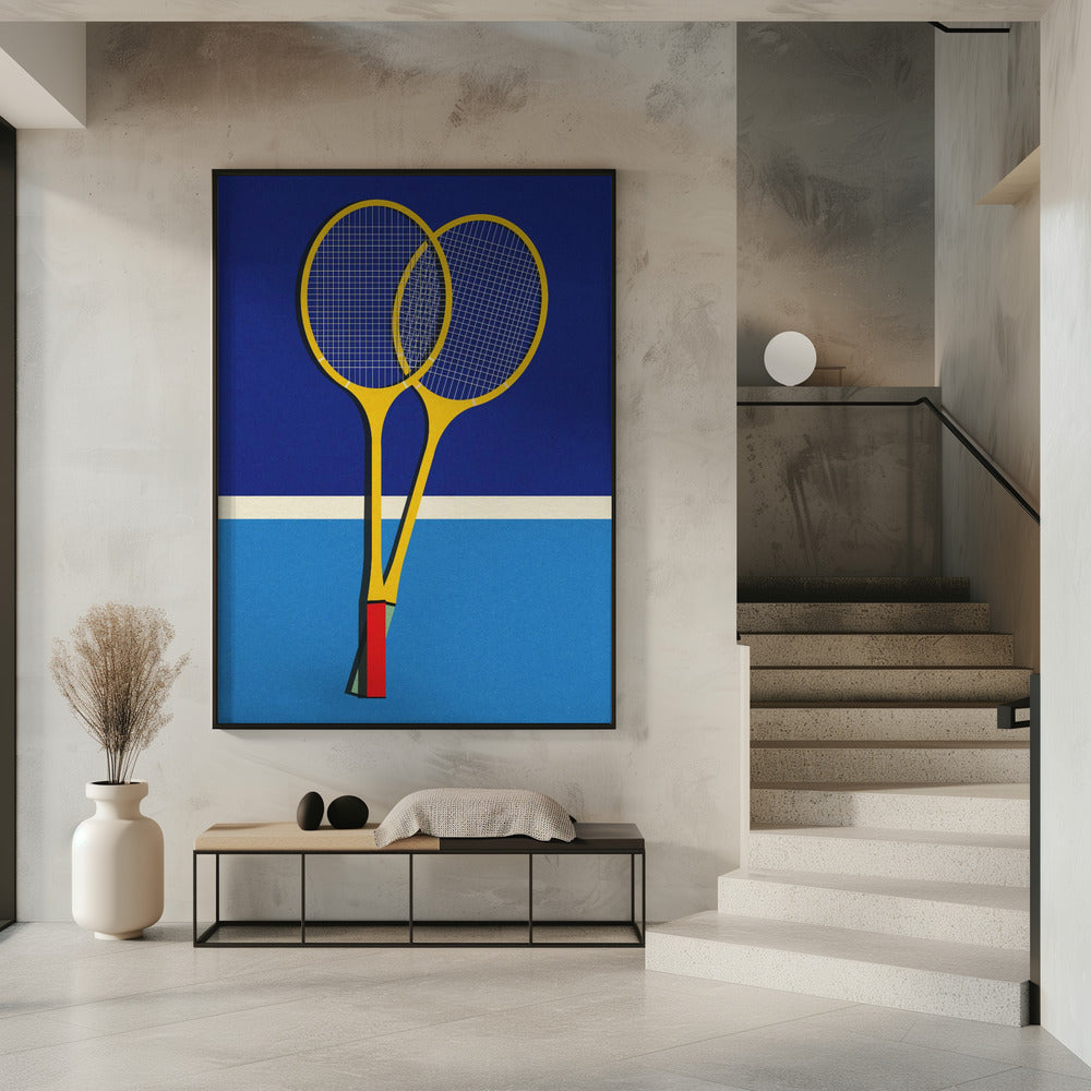 Badmintonschläger aus Holz | Poster