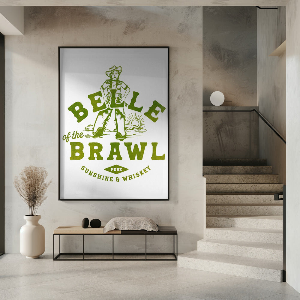 Belle Of The Brawl Cowgirl Wandkunst | Poster