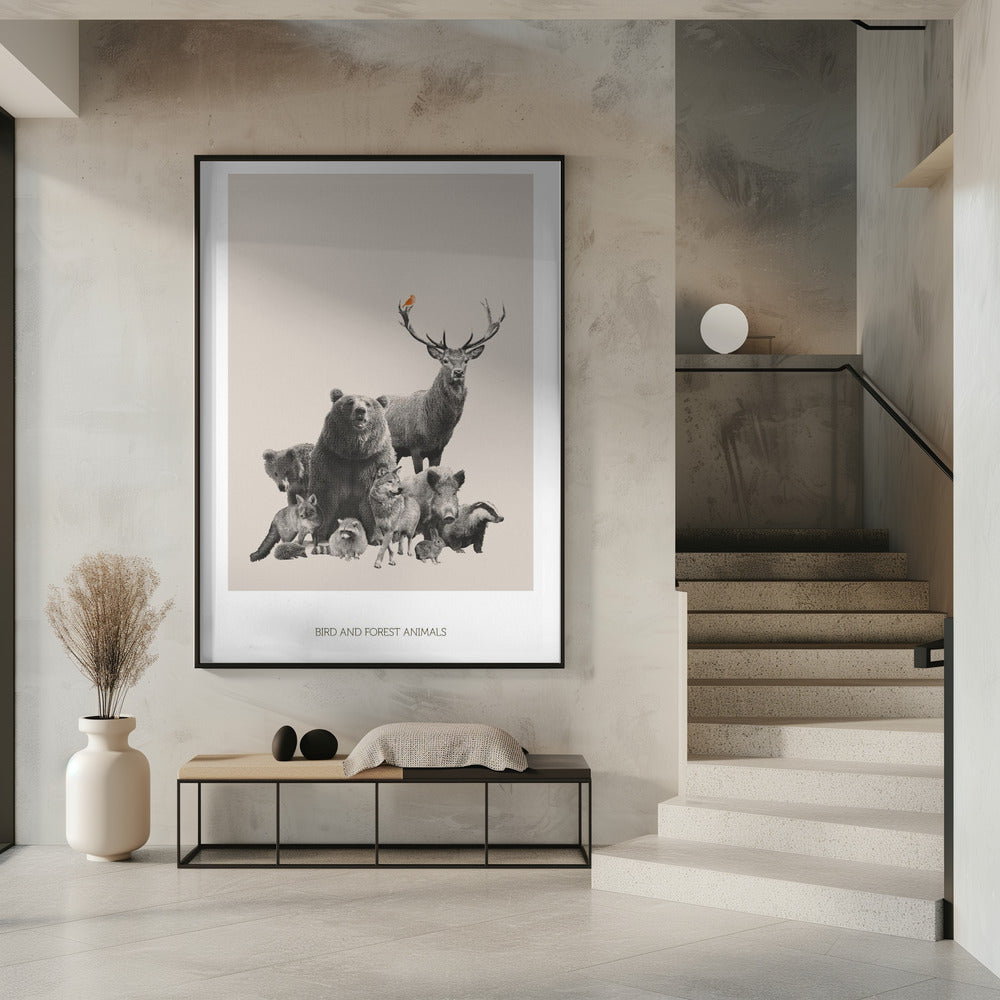 Vogel- und Waldtiere | Poster