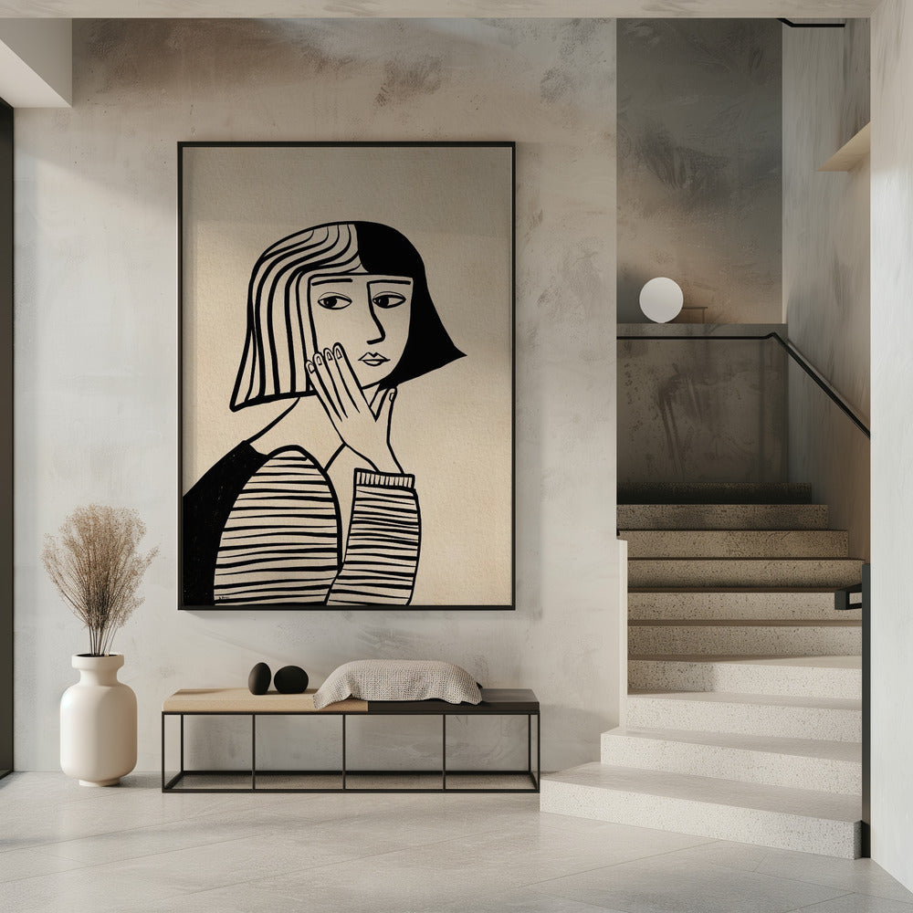 Denkendes Mädchen | Poster