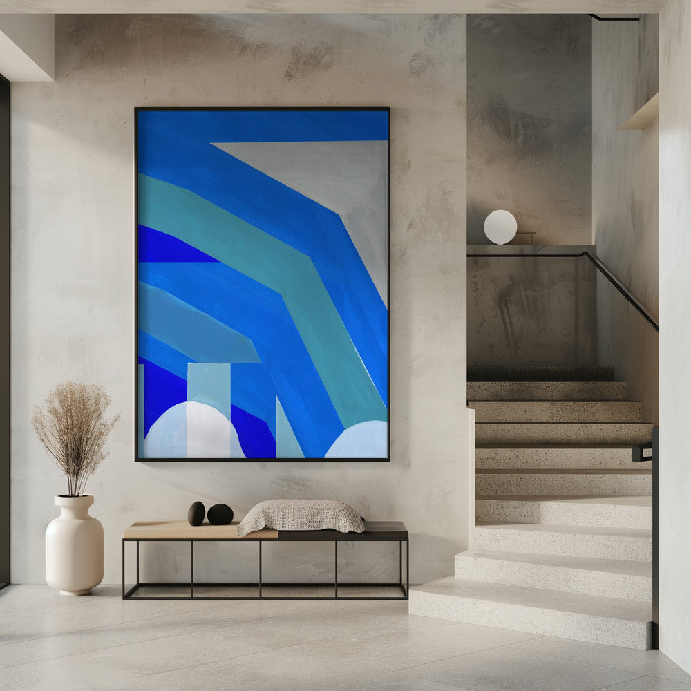 Blaue französische Streifen 1 | Poster