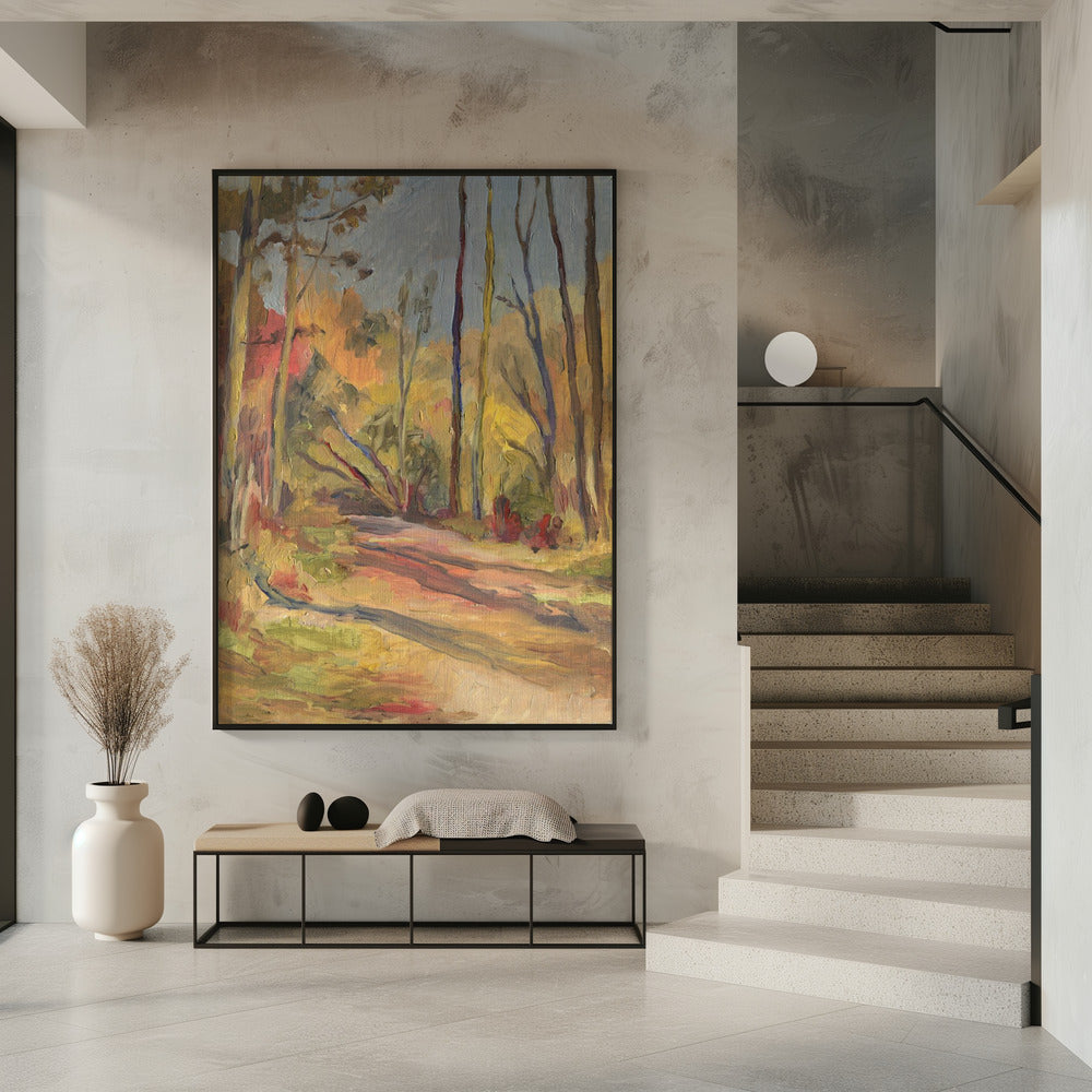 Autumn Walk Oilpainting | Poster