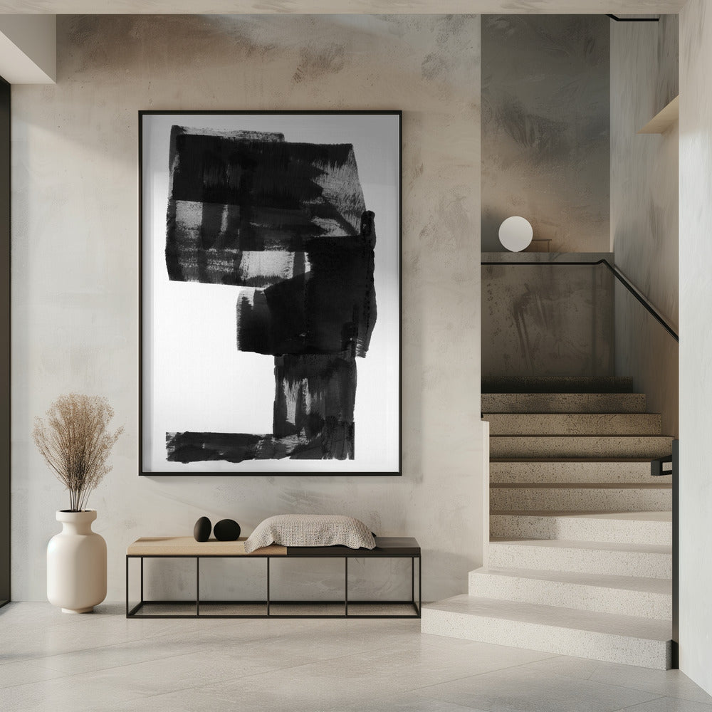 Black and White Abstract Composition No.2 | Poster