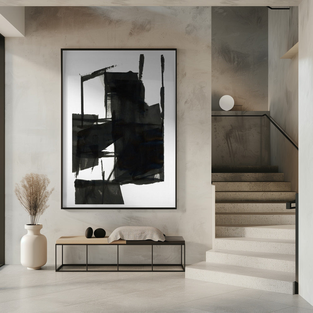 Black and White Abstract Composition No.4 | Poster