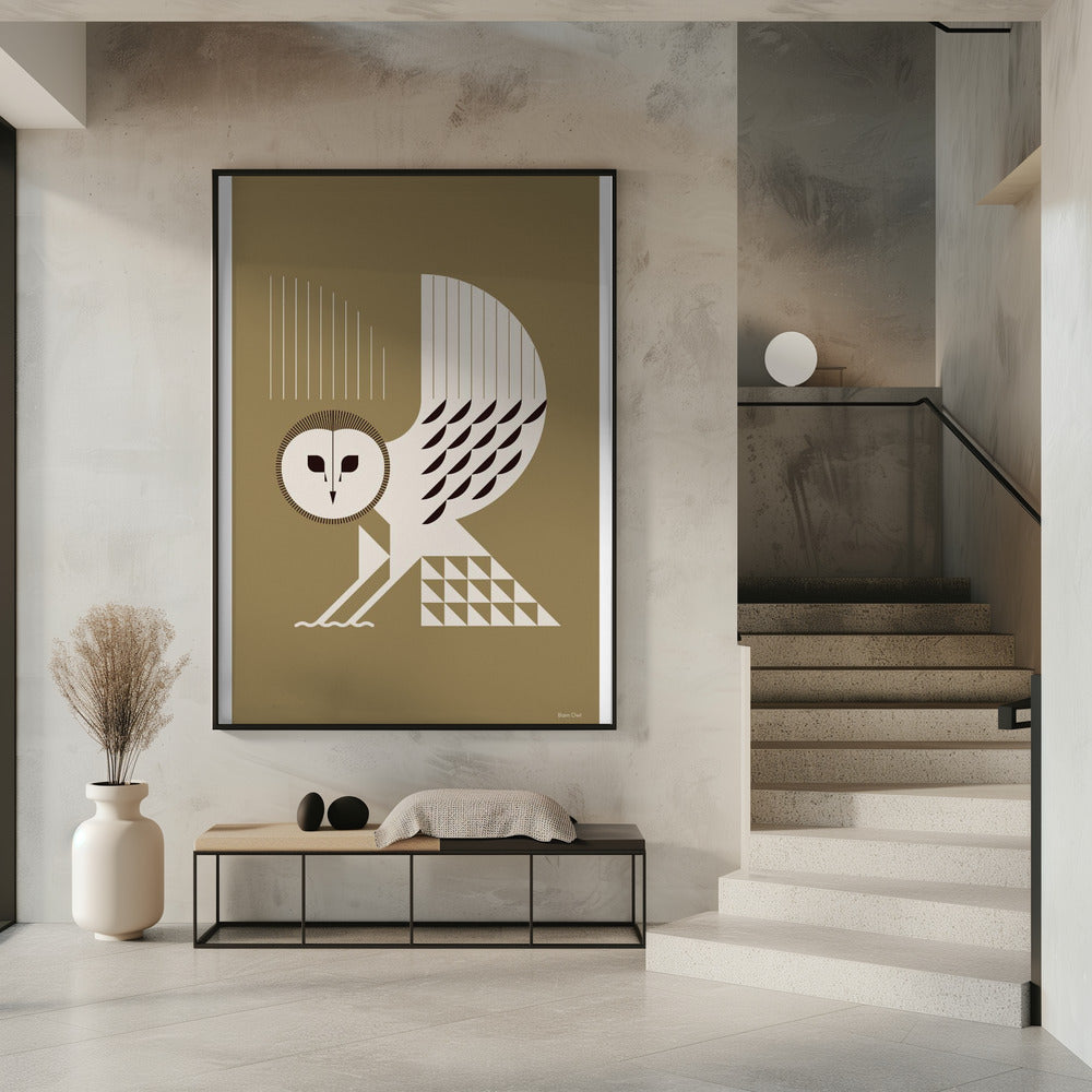 Golden Animals - Barn Owl (Gold) | Poster