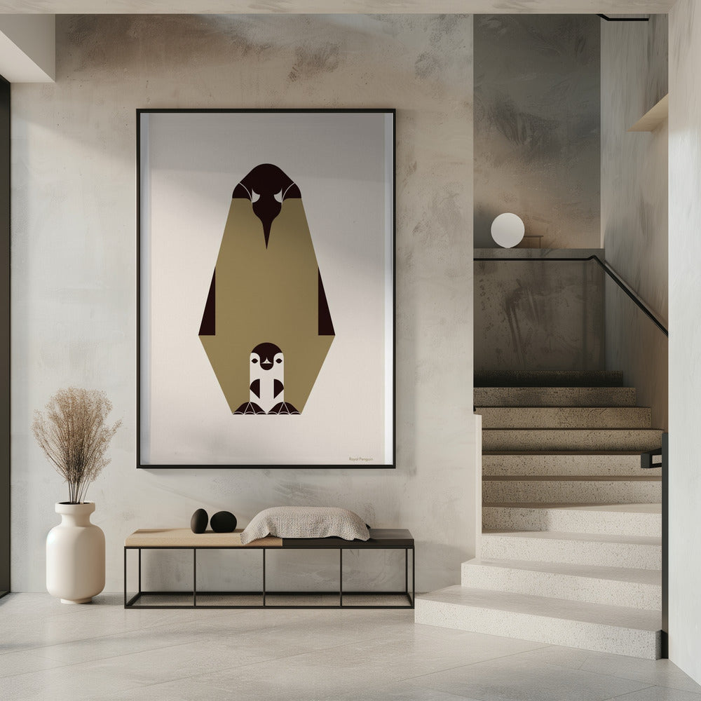 Golden Animals - Königspinguin (weiß) | Poster