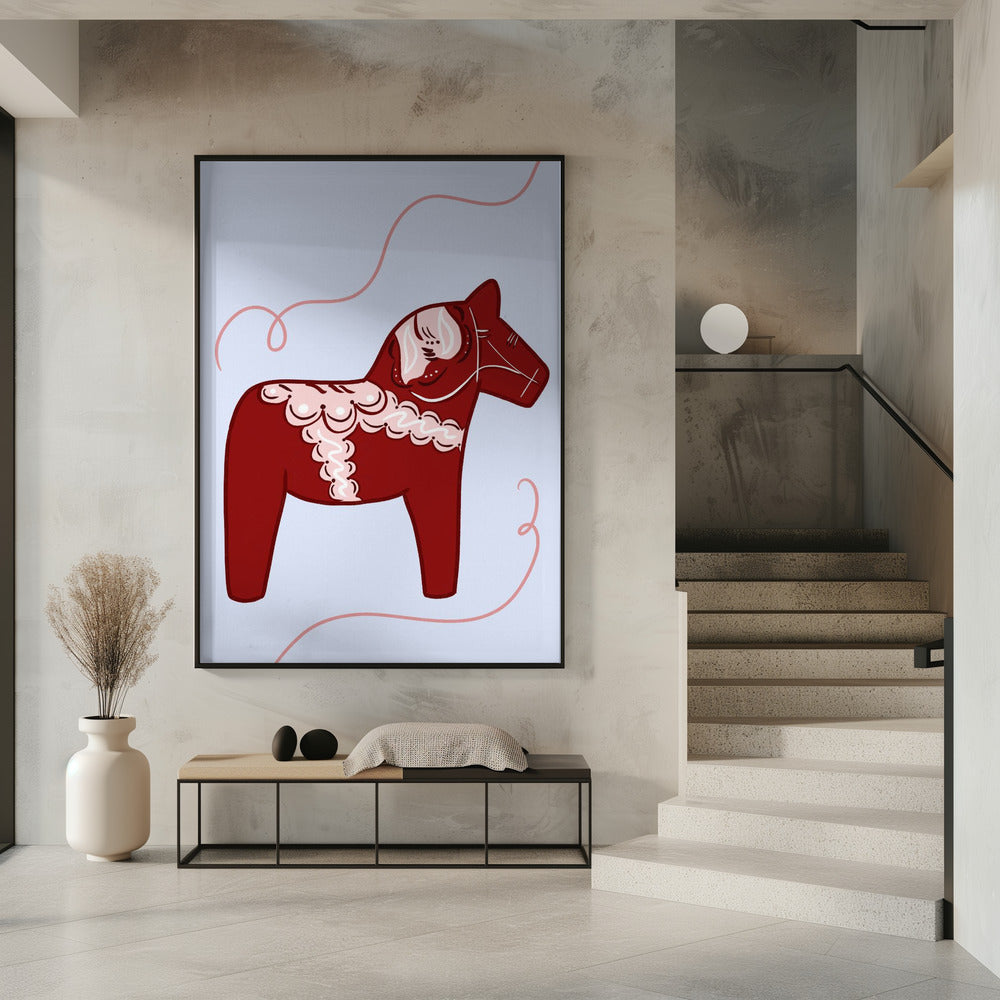 Rotes Pferd, Whimsy Poster