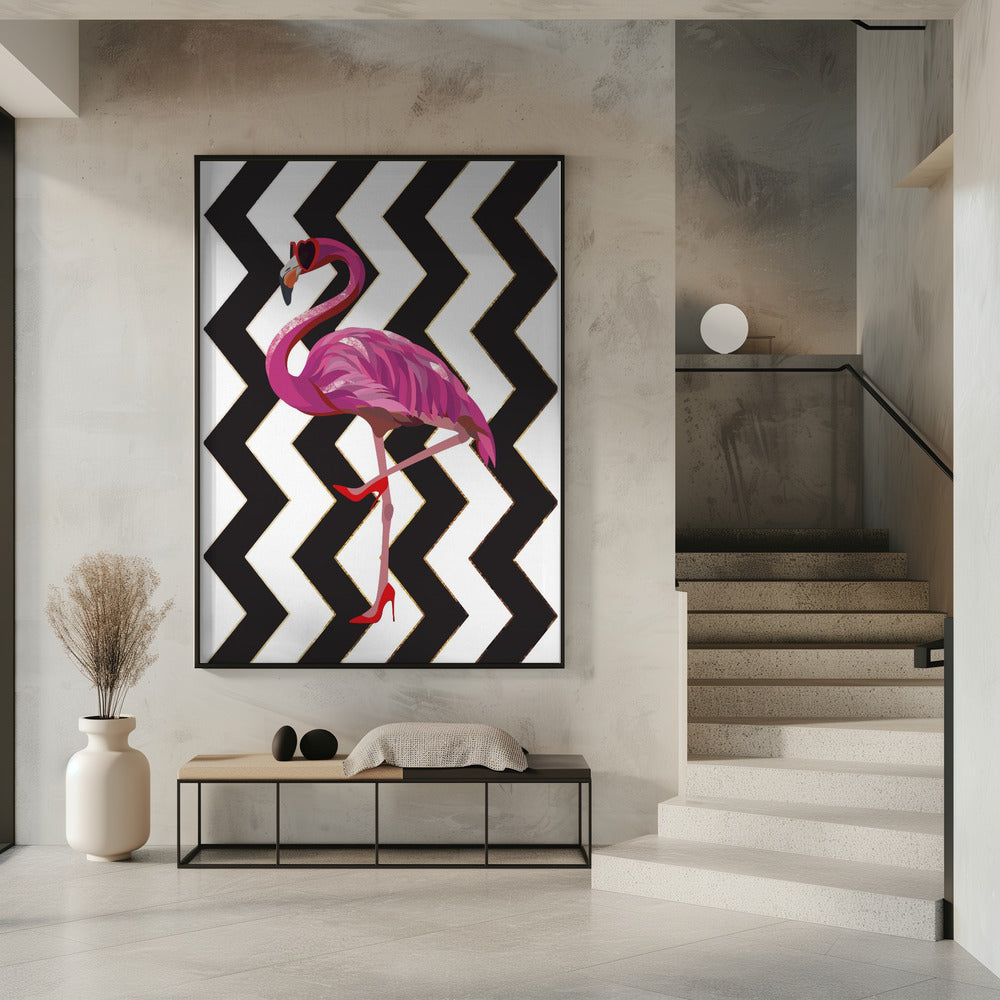 Flamingo Heels Zickzack | Poster