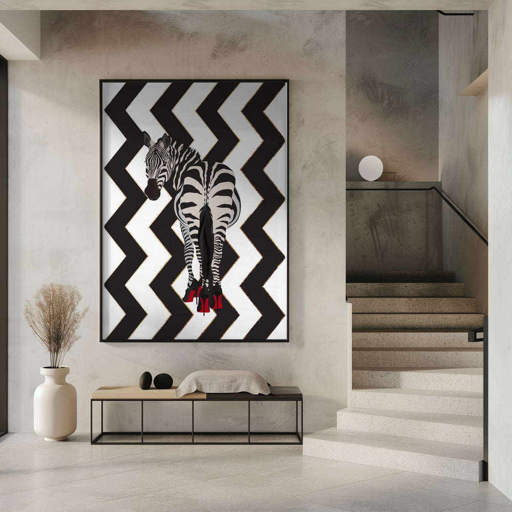 Zebra Heels Zigzag | Poster