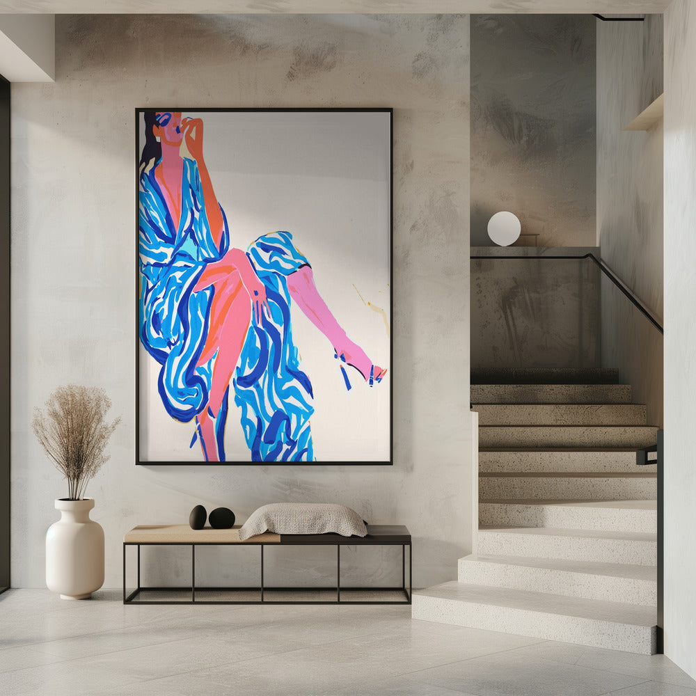 Porträt Frau im Bademantel | Poster