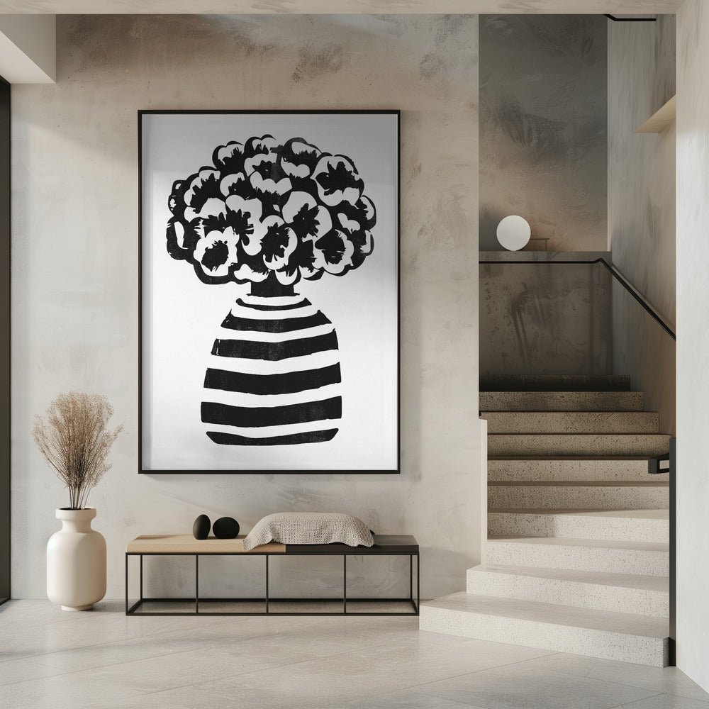 Vase gestreift | Poster