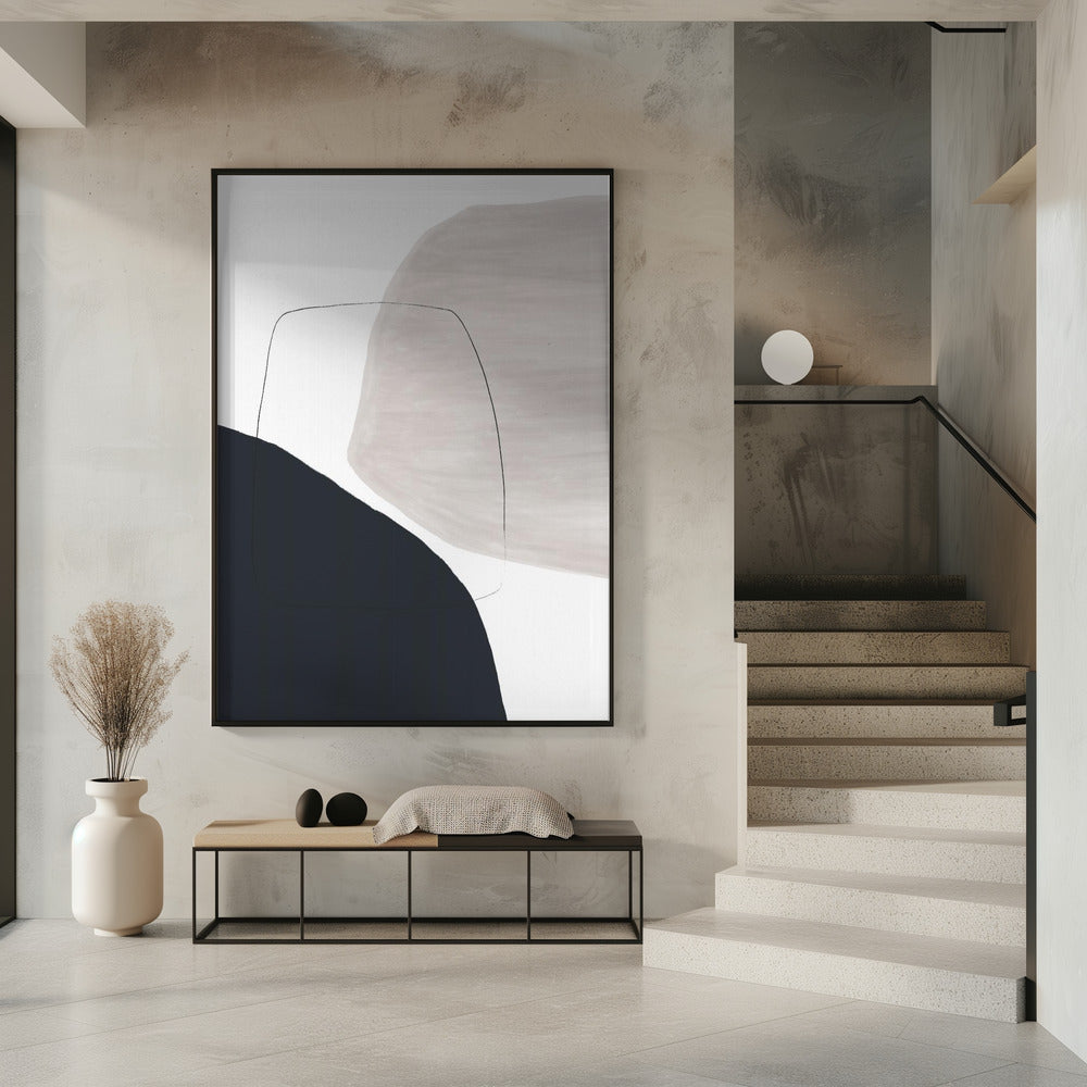Abstract Artwork With Soft Beige And Brown Tones | Poster