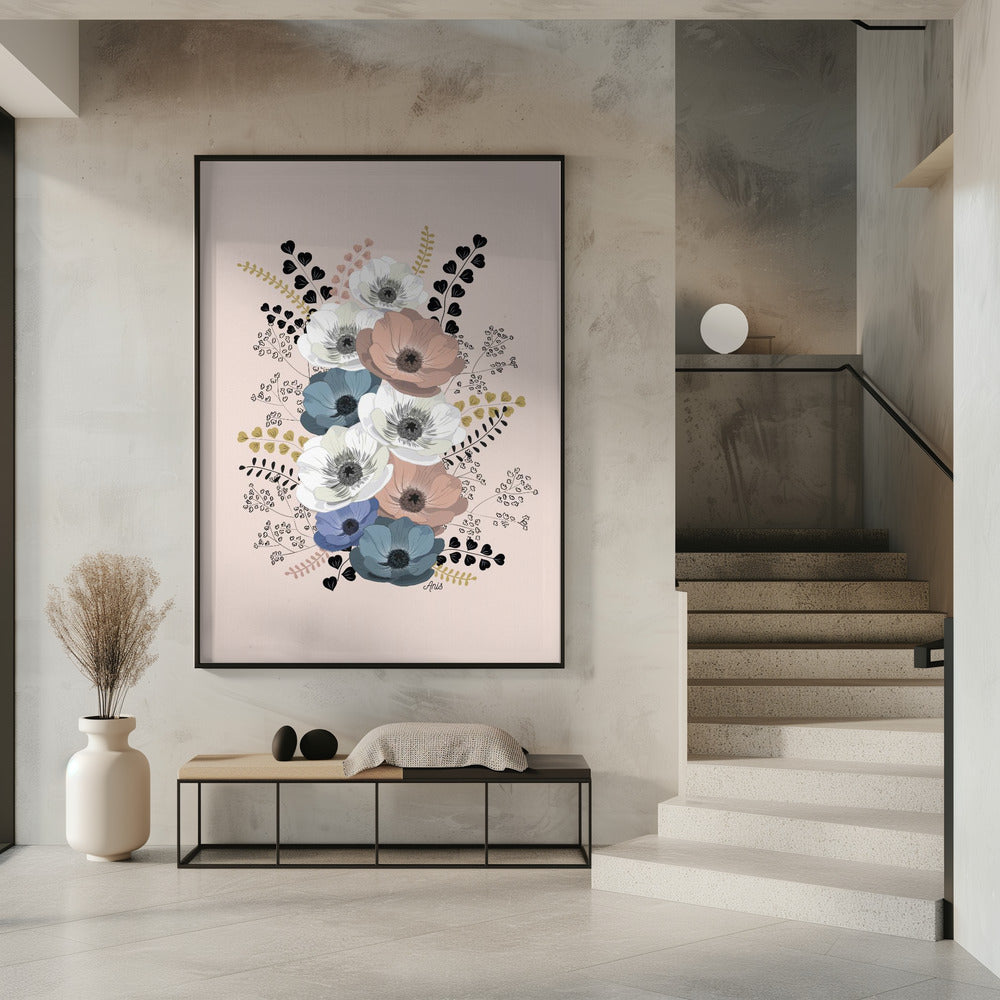 Anemonen Blumenstrauß | Poster