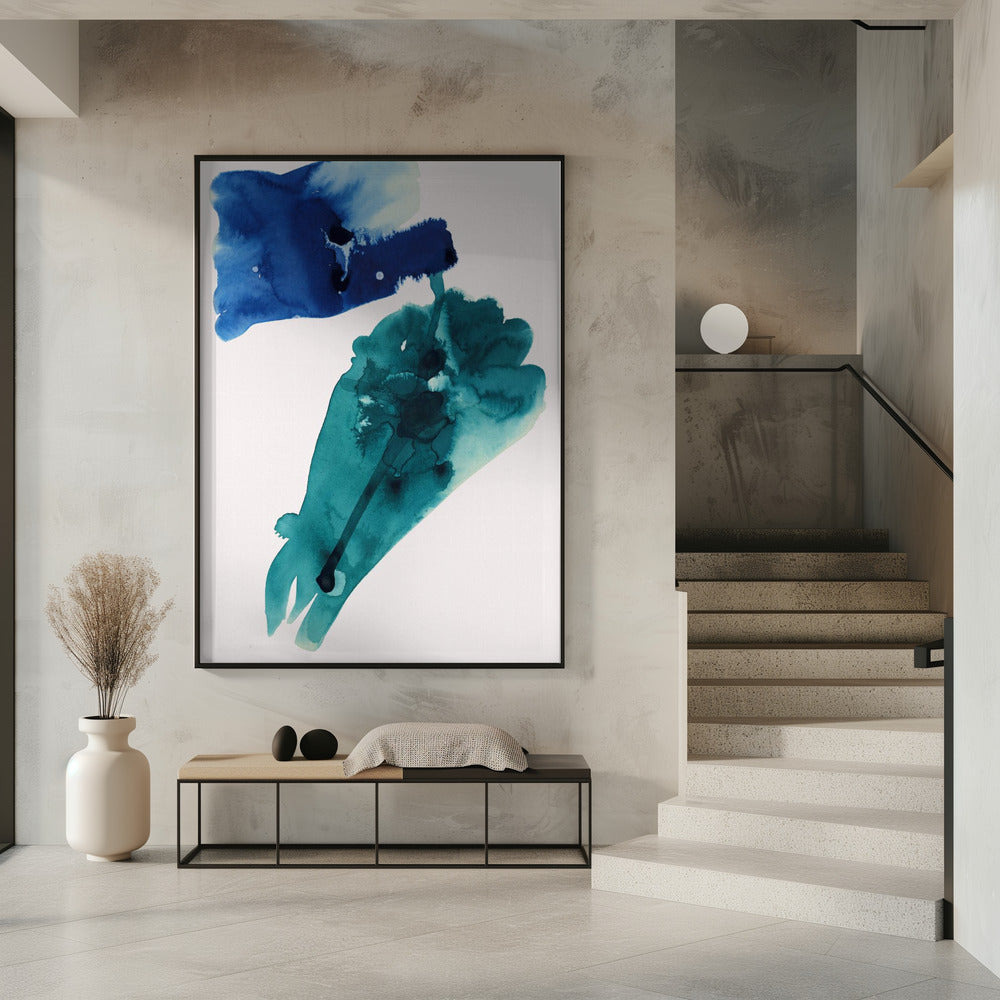 Abstract Watercolour Washes Shapes 1 | Poster
