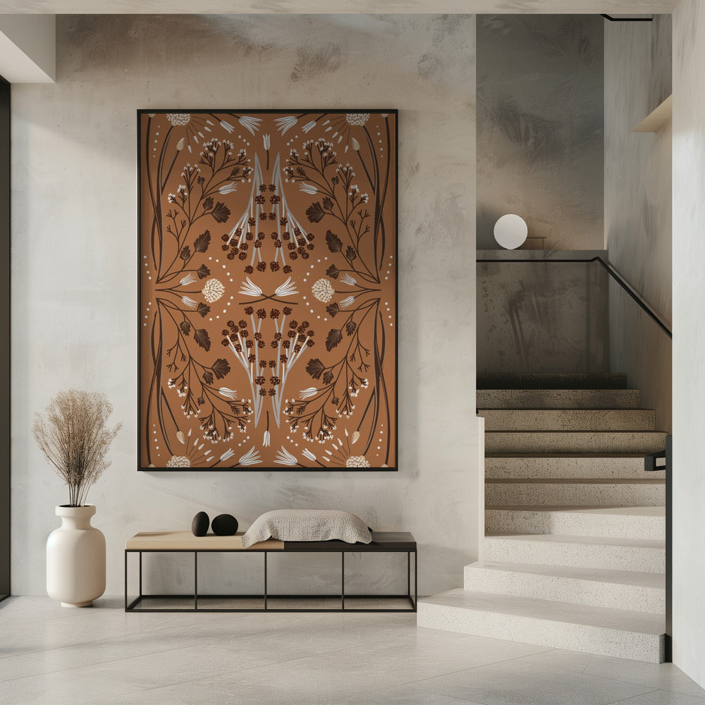 Folk Mirrored Botanicals - Erdtöne | Poster